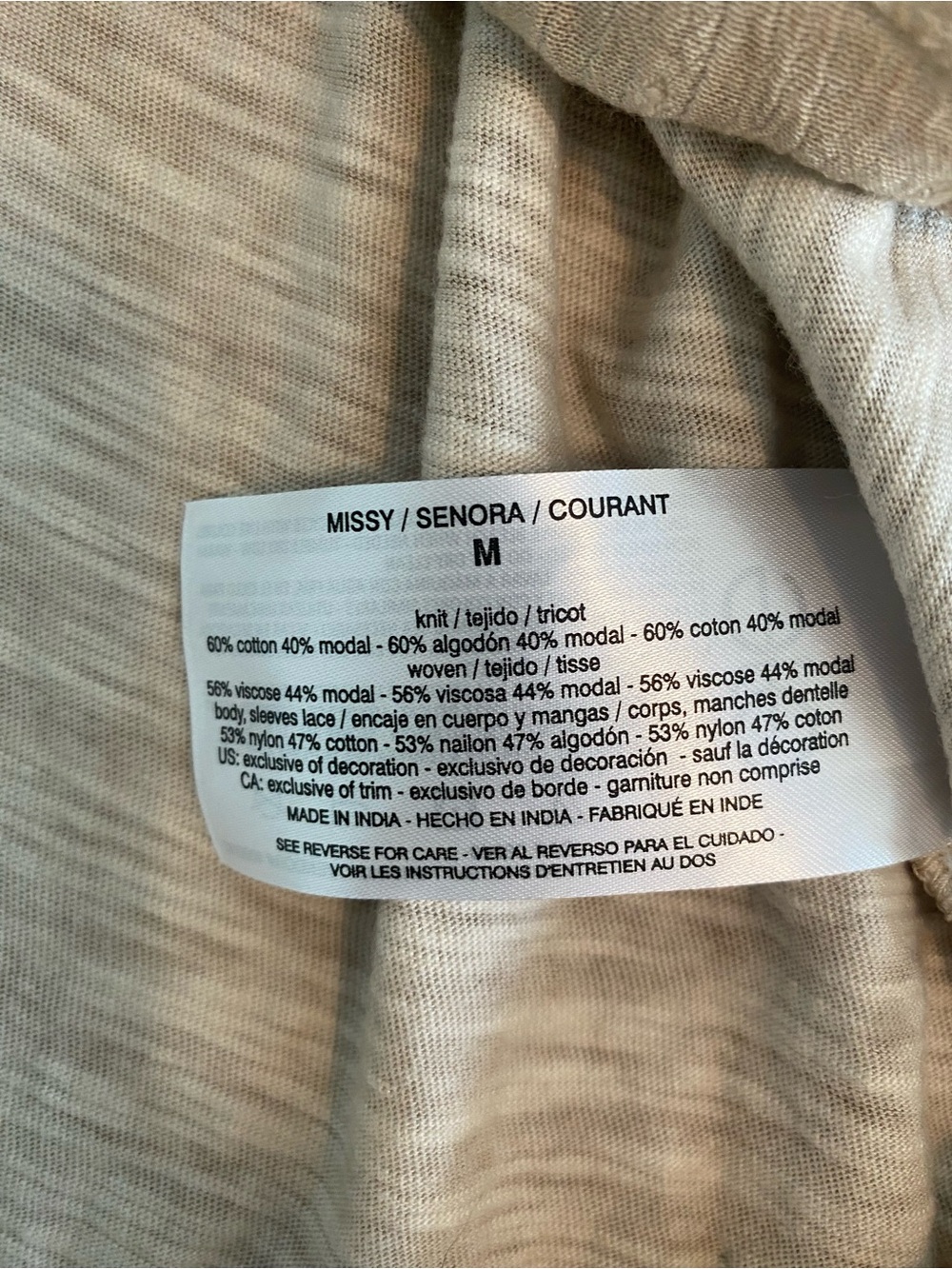 Vintage America Beige Eyelet Henley Blouse - Picture 6 of 8